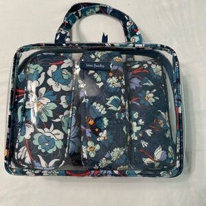 Vera Bradley 3 Piece Travel Cosmetic Case